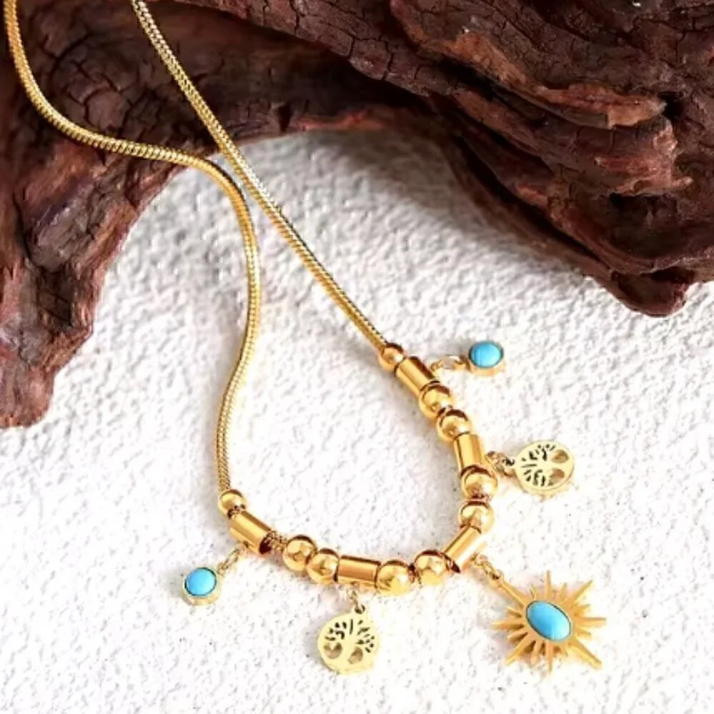 NEW -‎ Bohemian Gold Necklace